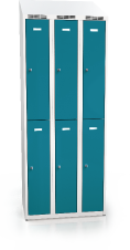  Divided cloakroom locker ALDOP with sloping top 1995 x 750 x 500